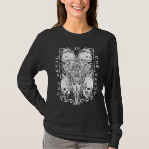 The Devil Tarot Baphomet Satanic Witch Gothic Hall T-Shirt