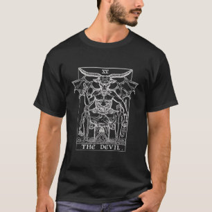 The Devil Tarot Card Baphomet Satanic Witch Gothic T-Shirt