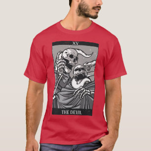 The Devil Tarot Card Halloween Baphomet Skeleton G T-Shirt