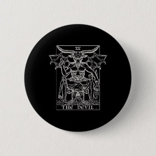The Devil Tarot Card Phomet Gothic Halloween Satan 6 Cm Round Badge