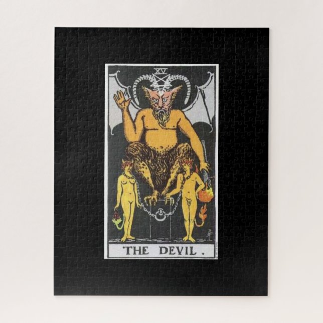 The devil tarot card puzzle (Vertical)