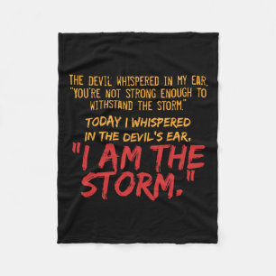 The Devil Whispered In My Ear Devil Quote Fleece Blanket