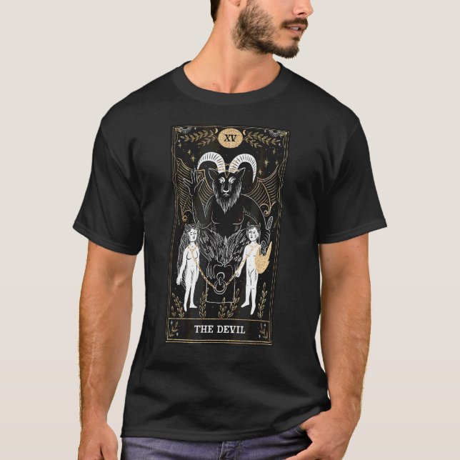 The Devil  Xv Tarot Card T-Shirt (Front)