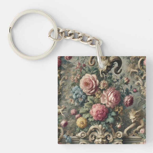 The Devourer of Bloom & Bone – Gothic Victorian Key Ring (Front)
