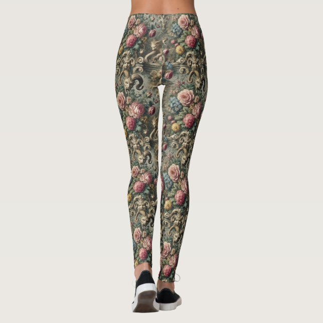 The Devourer of Bloom & Bone – Gothic Victorian Leggings (Back)