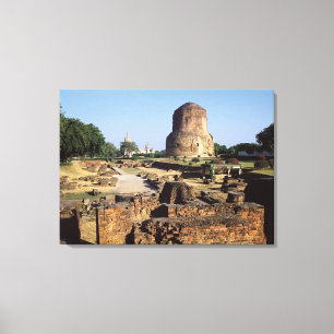 The Dhamekh stupa, c.500 AD Canvas Print