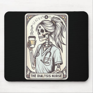 The dialysis nurse halloween skeleton nurse tarot mouse pad