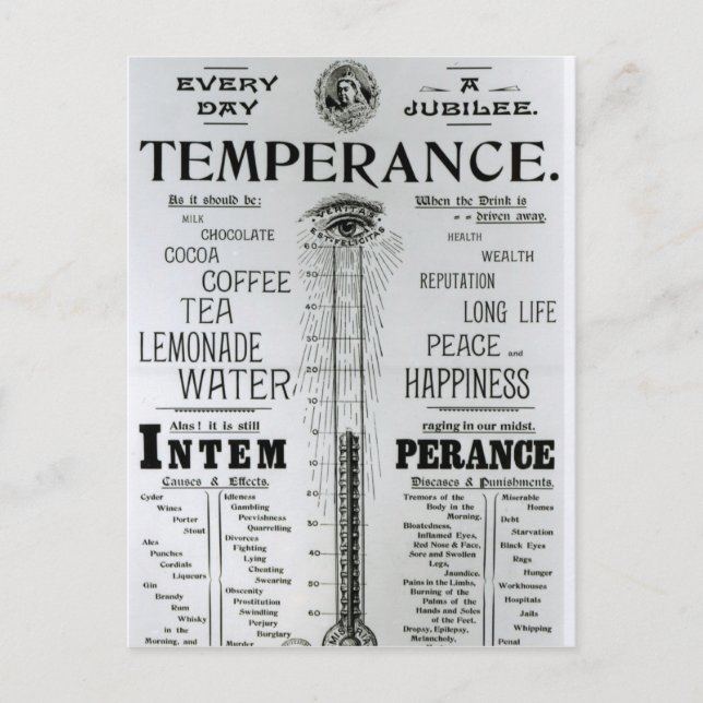 The Diamond Jubilee Thermometer of Life Postcard (Front)