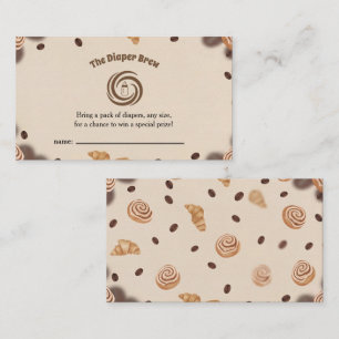 The Diaper Brew Coffee Baby Shower Diaper Raffle Enclosure Card