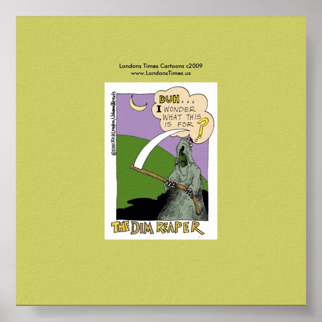 The Dim Reaper Funny Halloween Canvas Print (Front)