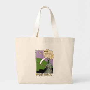 The Dim Reaper Funny Halloween Cartoon Gifts & Tee Large Tote Bag