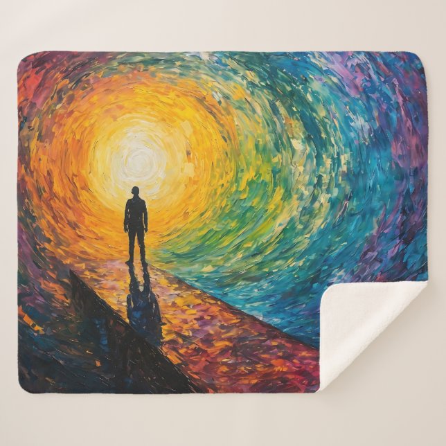 The Dimension's Edge Sherpa Blanket (Front (Horizontal))