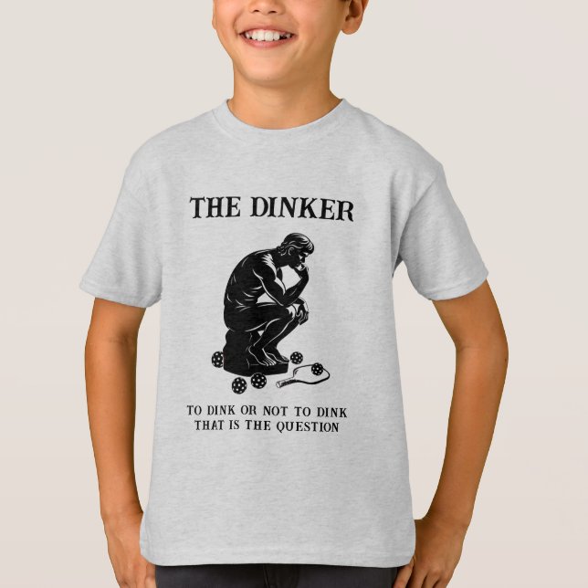 The Dinker Thinker Personalised Funny Pickleball T-Shirt (Front)