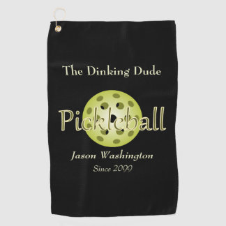 The Dinking Dude Guy Pickleball Ball Towel