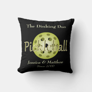 The Dinking Duo Couple Pickleball Ball Cushion
