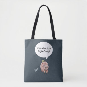 The dinosaurs' school adventure begins! tote bag
