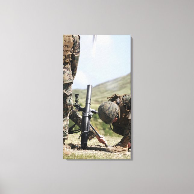 The direct-lay method of firing mortars canvas print (Front)