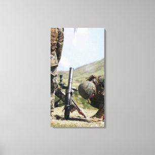 The direct-lay method of firing mortars canvas print