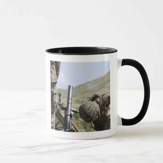 The direct-lay method of firing mortars mug (Right)