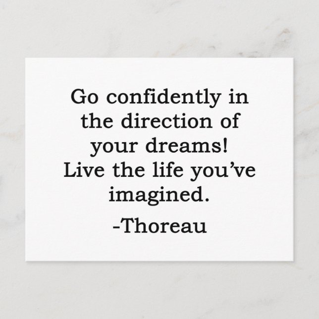 The Direction of Your Dreams Quote Postcard (Front)