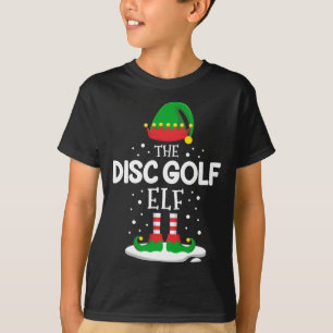 The Disc Golf Elf Christmas Family Matching Costum T-Shirt