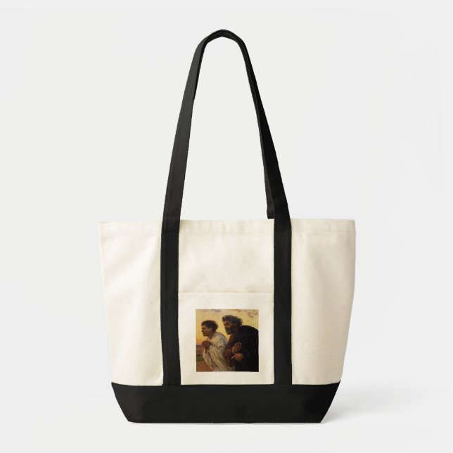 The Disciples Peter and John Running Tote Bag (Front)