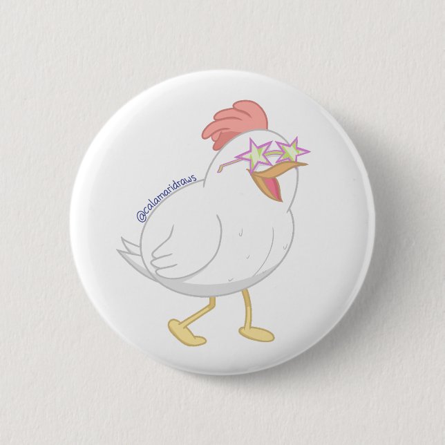 The Disco Hen 6 Cm Round Badge (Front)