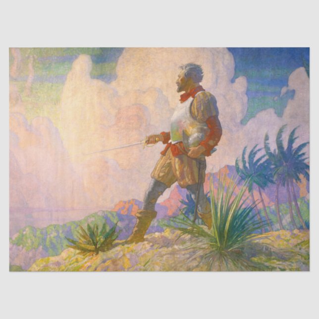 The Discoverer by Newell Convers Wyeth Tissue Paper (Front)
