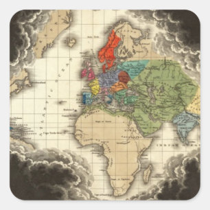 The Discovery of America 1498 AD Square Sticker