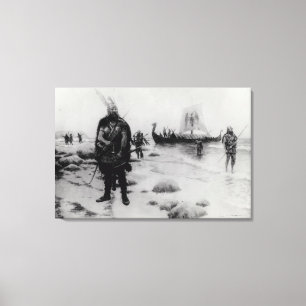 The Discovery of America by Leif Eriksson Canvas Print