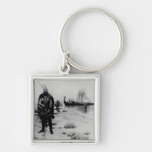 The Discovery of America by Leif Eriksson Key Ring