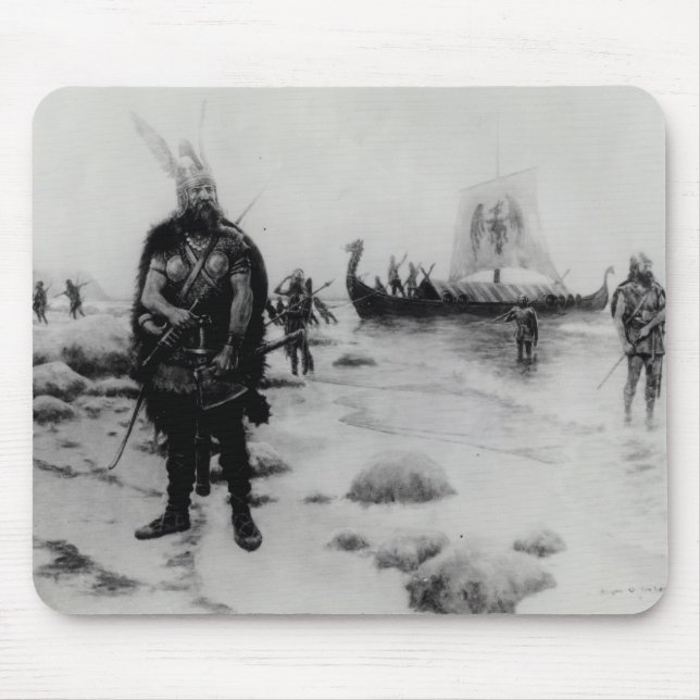 The Discovery of America by Leif Eriksson Mouse Pad (Front)