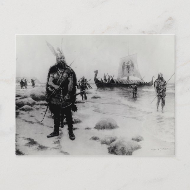 The Discovery of America by Leif Eriksson Postcard (Front)