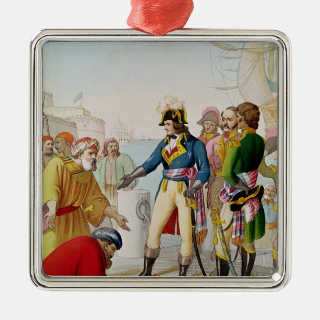 The Disembarkation of Napoleon  at Alexandria Metal Tree Decoration (Front)