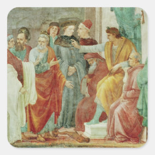 The Dispute with Simon Mago Square Sticker