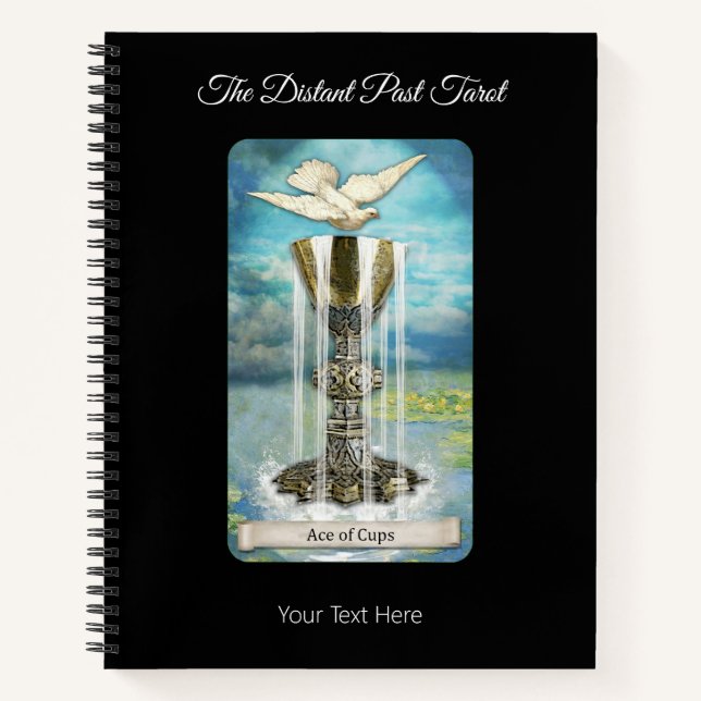 The Distant Past Tarot Card Deck Ace of Cups Notebook (Front)