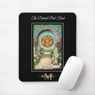 The Distant Past Tarot Deck Ace of Coins Monogram Mouse Pad