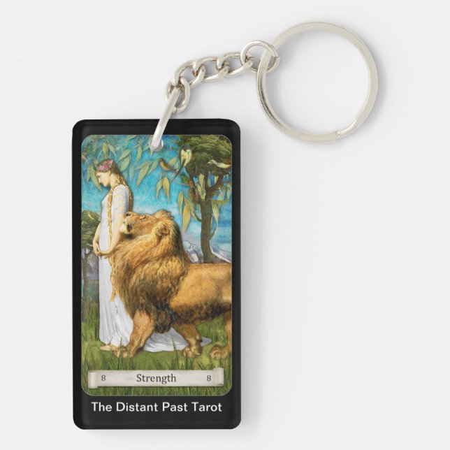 The Distant Past Tarot Deck Strength Card Key Ring (Back)