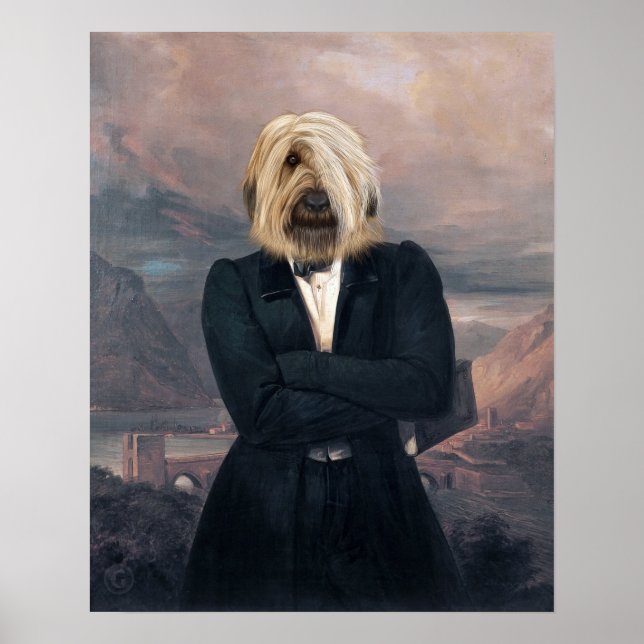 The Distinguished Sheepdog Funny Pet Poster (Front)