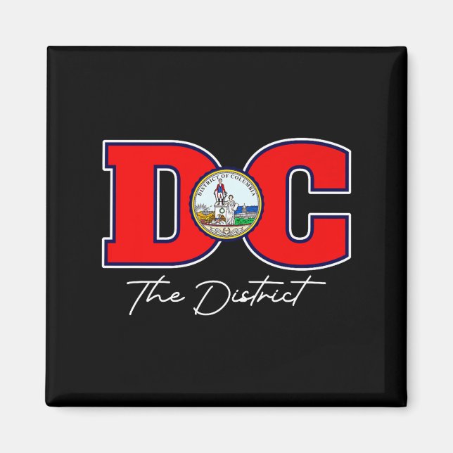 The District Of Washington Dc Vacation Souvenir Us Magnet (Front)