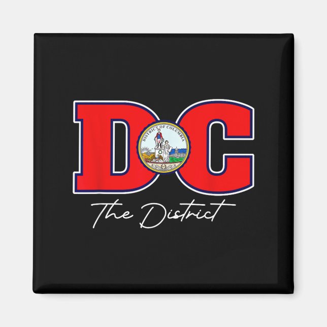 The District Of Washington Dc Vacation Souvenir Us Magnet (Front)