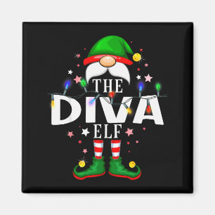 The Diva Elf Christmas Family Pajama Party Magnet