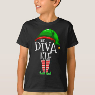 The Diva Elf Family Matching Christmas Gift Mum Wi T-Shirt