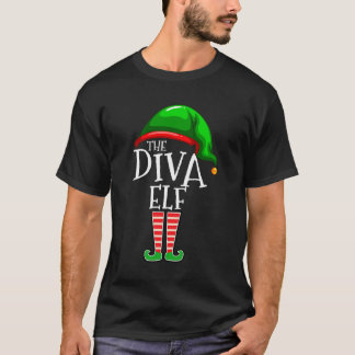 The Diva Elf Family Matching Group Christmas Gift T-Shirt