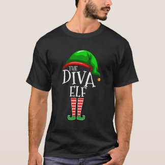 The Diva Elf Family Matching Group Christmas Gift  T-Shirt