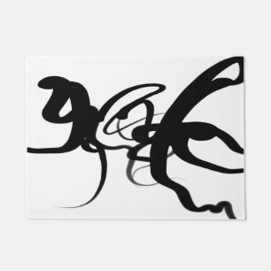 The Divers: Abstract Black & White Doormat