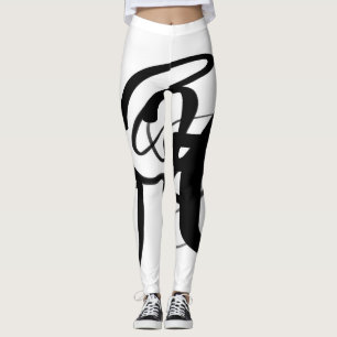 The Divers: Abstract Black & White Leggings