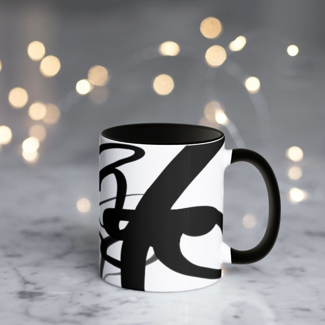 The Divers: Abstract Black & White Mug (Creator Uploaded)