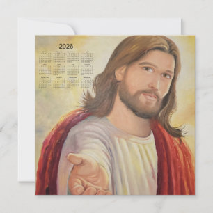 The Divine Invitation: Jesus 2026 Calendar Holiday Card