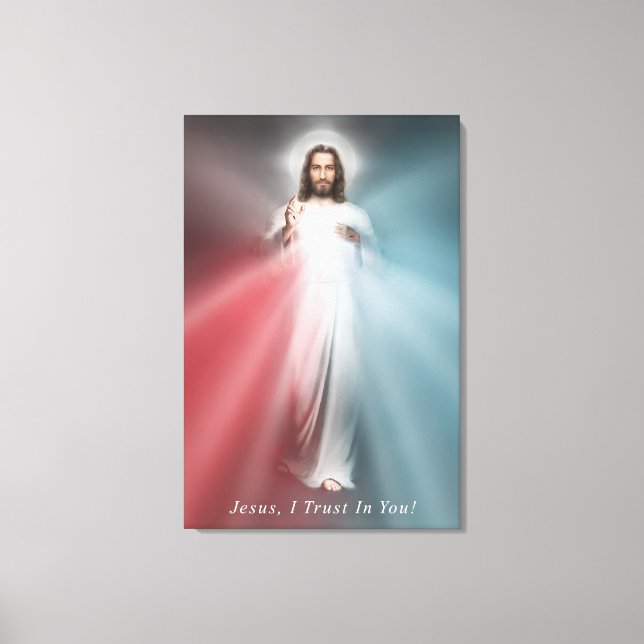 The Divine Mercy Image 24x36 Wrapped Canvas (Front)